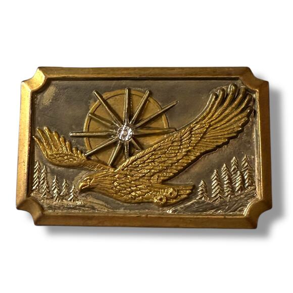 Vintage Eagle Belt Buckle High Relief Western Cowboy Cowgirl